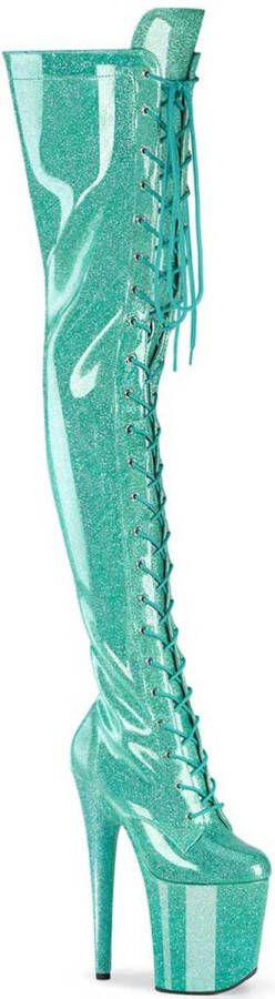 pleaser FLAMINGO-3020GP Plateau Overknee Laarzen 37 Shoes Turquoise