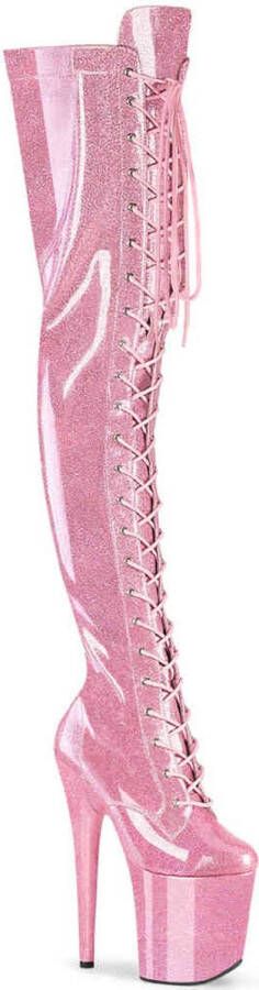 pleaser FLAMINGO-3020GP Plateau Overknee Laarzen 42 Shoes Roze