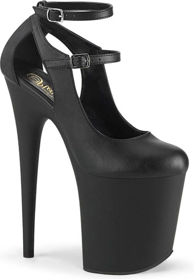 Pleaser Hoge hakken 42 shoes FLAMINGO 850 Paaldans schoenen Zwart