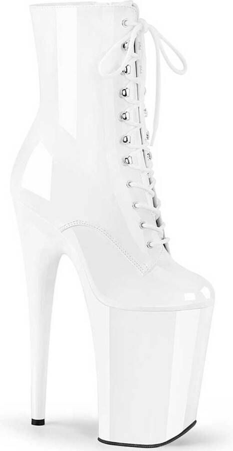 Pleaser INFINITY-1020 Plateau Laarzen Paaldans schoenen 40 Shoes Wit