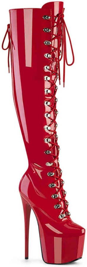 Pleaser JUBILANT-3012 Plateau overknee Laarzen 38 Shoes Rood