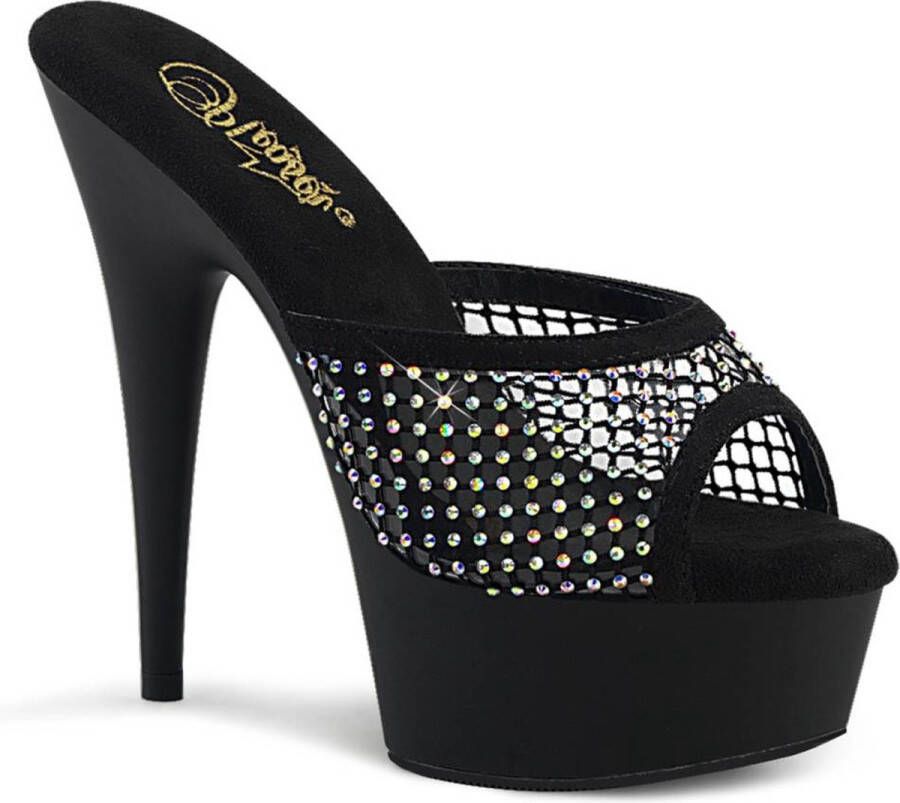 Pleaser Muiltjes met hak 38 Shoes DELIGHT 601 6RM Zwart