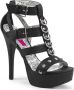 Pleaser Pink Label TEEZE-42W Hoge hakken 44 Shoes Zwart - Thumbnail 1