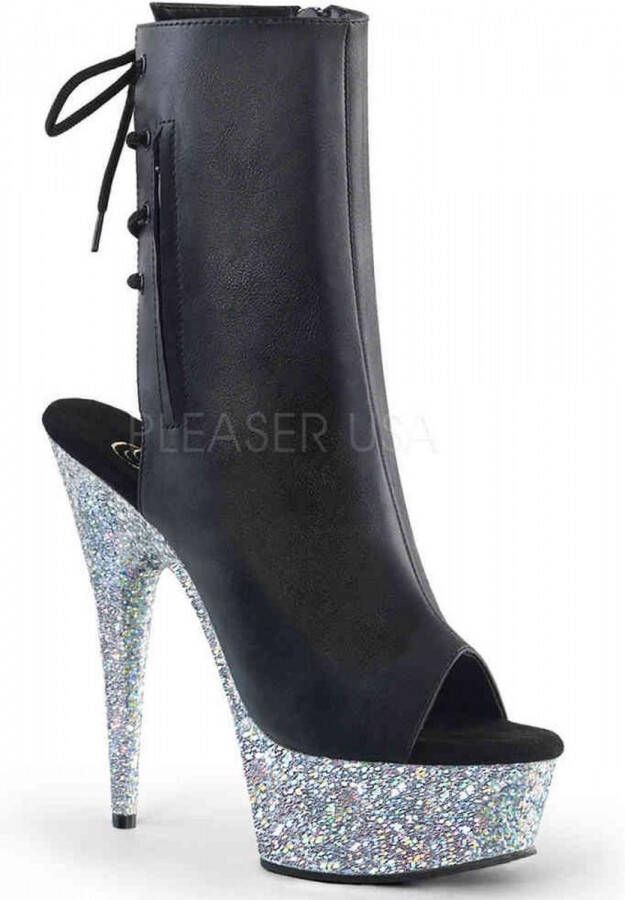 Pleaser Plateau Laarzen 37 Shoes DELIGHT 1018LG Zwart