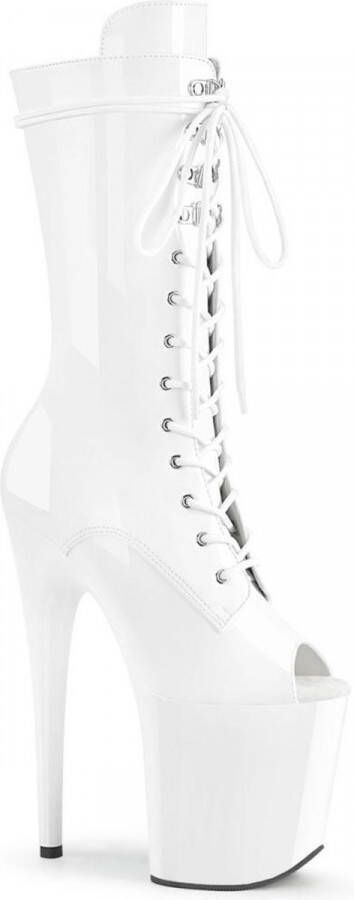 Pleaser Plateau Laarzen 39 Shoes FLAMINGO 1051 Paaldans schoenen Wit