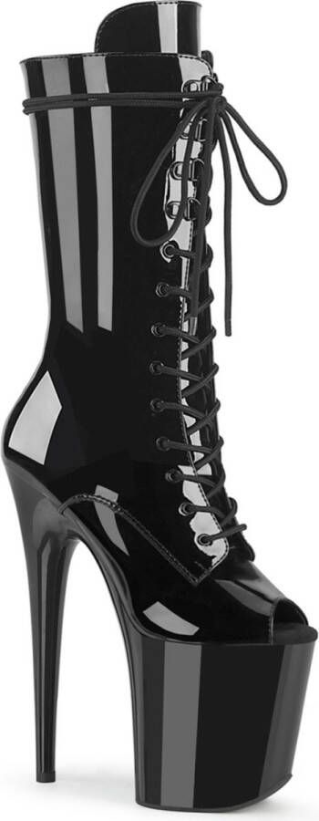 Pleaser Plateau Laarzen 41 shoes FLAMINGO 1051 Paaldans schoenen Zwart