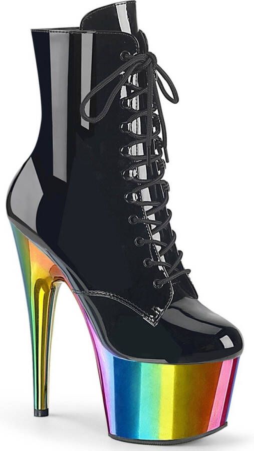 Pleaser Plateau Laarzen 42 Shoes ADORE 1020RC Zwart Regenboog - Foto 1