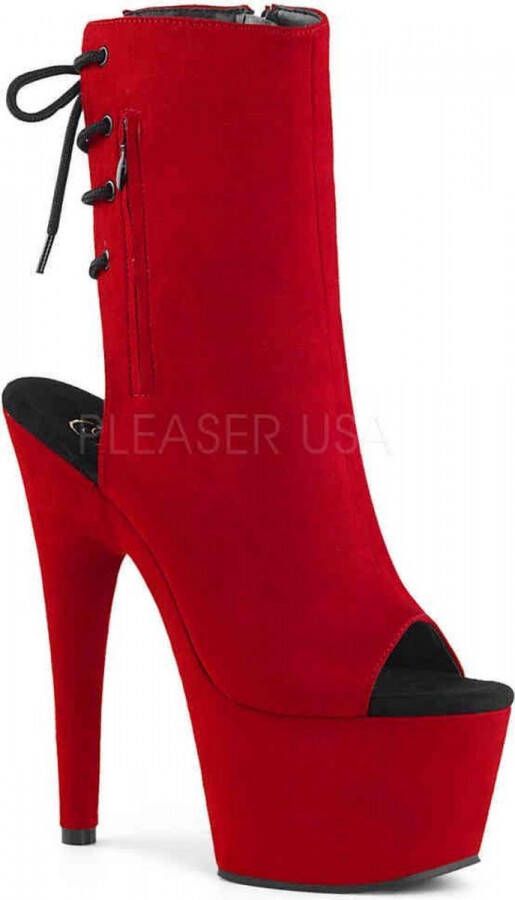 Pleaser Plateau Laarzen Paaldans schoenen 36 Shoes ADORE 1018FS Paaldans schoenen Rood