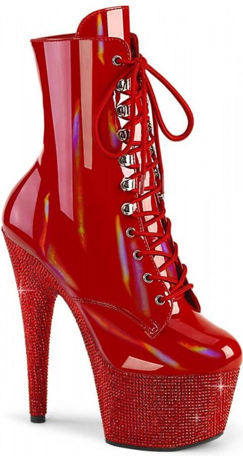 Pleaser Plateau Laarzen Paaldans schoenen 36 Shoes BEJEWELED 1020 7 Rood