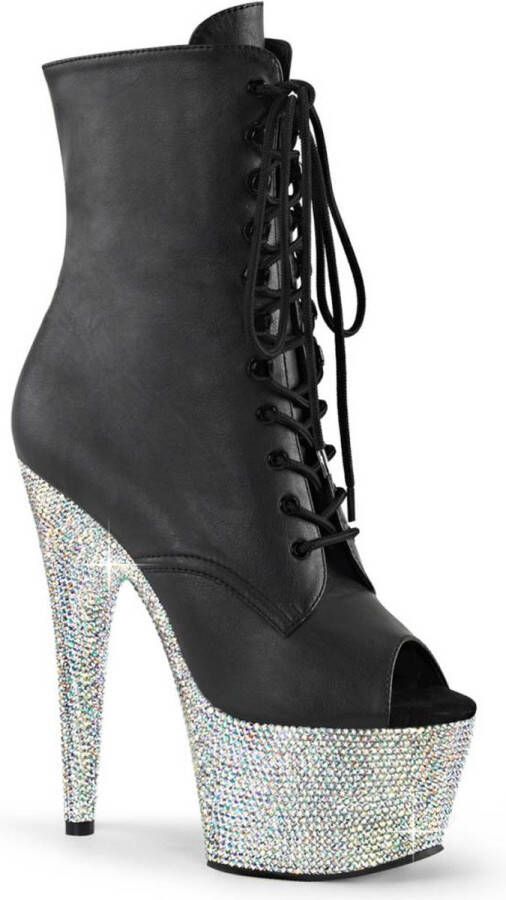 Pleaser Plateau Laarzen Paaldans schoenen 36 Shoes BEJEWELED 1021 7 Zwart