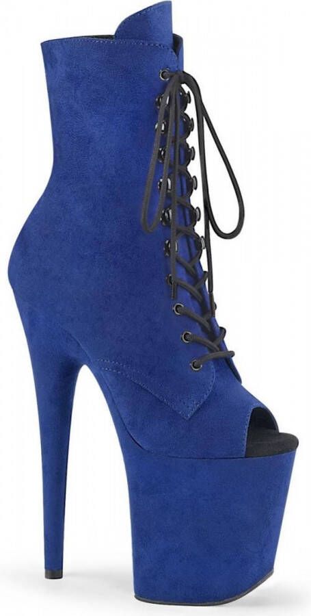 Pleaser Plateau Laarzen Paaldans schoenen 36 Shoes FLAMINGO 1021FS Paaldans schoenen Blauw