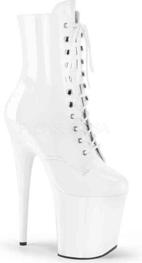 Pleaser Plateau Laarzen Paaldans schoenen 37 Shoes FLAMINGO 1020 Paaldans schoenen Wit