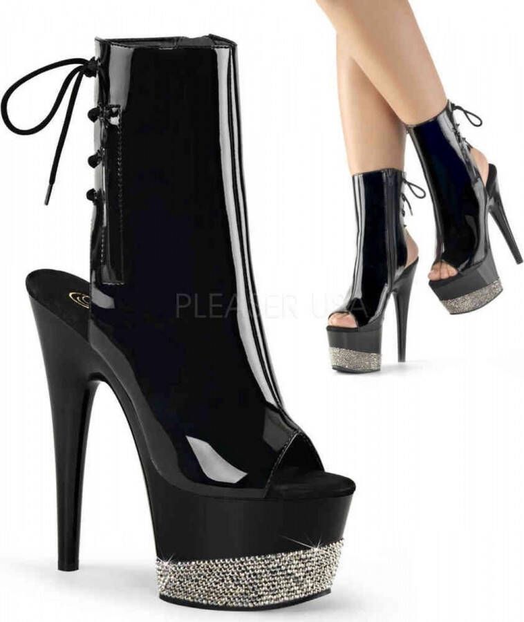 Pleaser Plateau Laarzen Paaldans schoenen 38 Shoes ADORE 1018 3 Paaldans schoenen Zwart