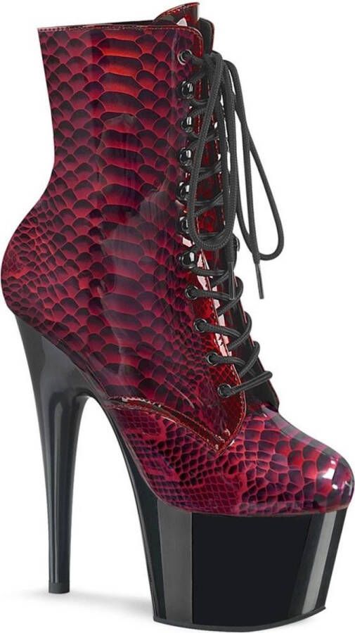 Pleaser Plateau Laarzen Paaldans schoenen 39 Shoes ADORE 1020SP Paaldans schoenen Rood Zwart