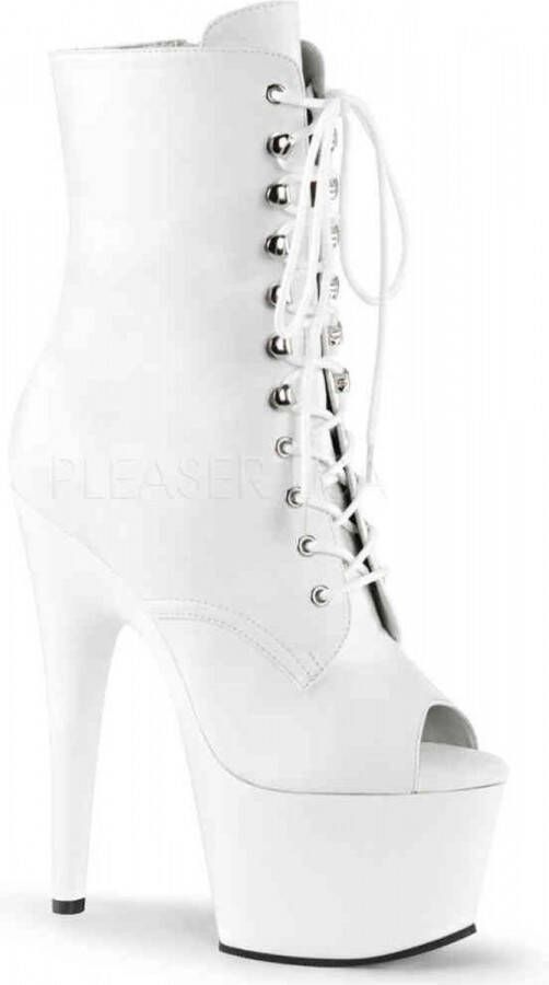 Pleaser Plateau Laarzen Paaldans schoenen 39 Shoes ADORE 1021 Paaldans schoenen Wit