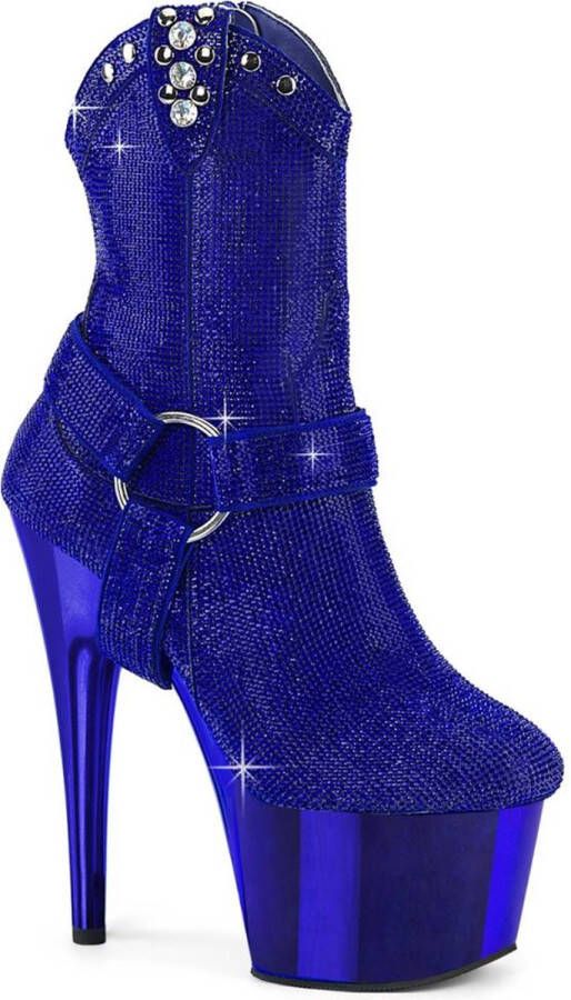 Pleaser Plateau Laarzen Paaldans schoenen 42 Shoes ADORE 1029CHRS Blauw