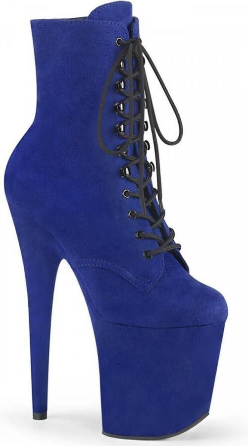 Pleaser Plateau Laarzen Paaldans schoenen 42 shoes FLAMINGO 1020FS Paaldans schoenen Blauw