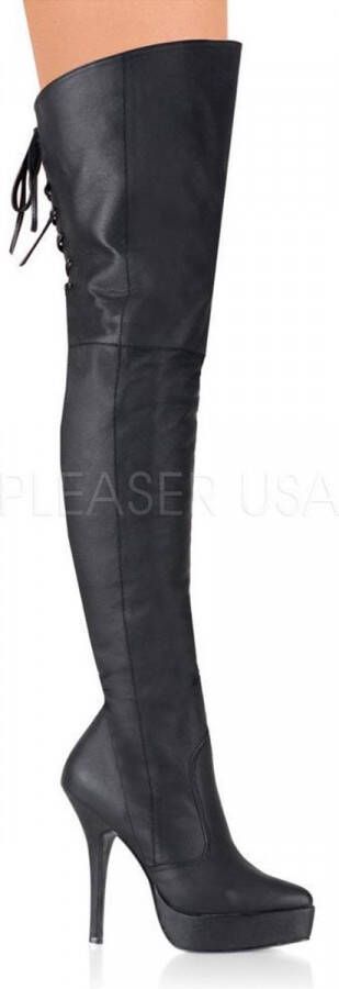 Pleaser Plateau overknee Laarzen 38 Shoes INDULGE 3011 Zwart