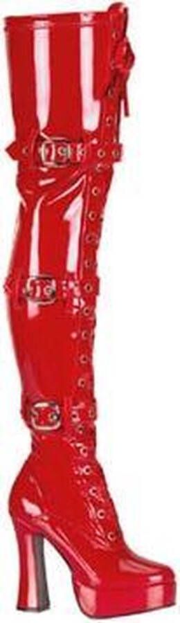 Pleaser Plateau overknee Laarzen 39 Shoes ELECTRA 3028 Rood