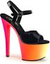 Pleaser Sandaal met enkelband Paaldans schoenen 37 Shoes RAINBOW 309UV Paaldans schoenen Zwart Multicolours - Thumbnail 2