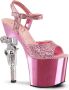 Pleaser REVOLVER-709G Sandaal met enkelband Paaldans schoenen Paaldans schoenen 35 Shoes Roze - Thumbnail 1