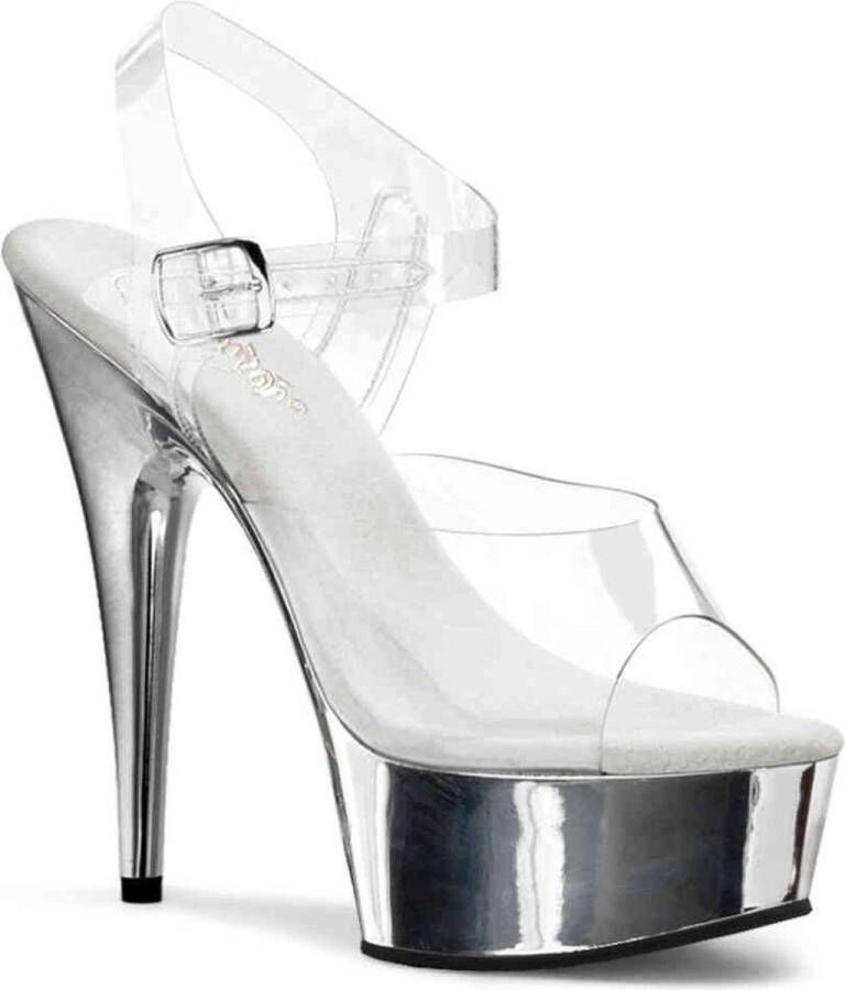 Pleaser Sandaal met enkelband 35 Shoes DELIGHT 608 Zwart