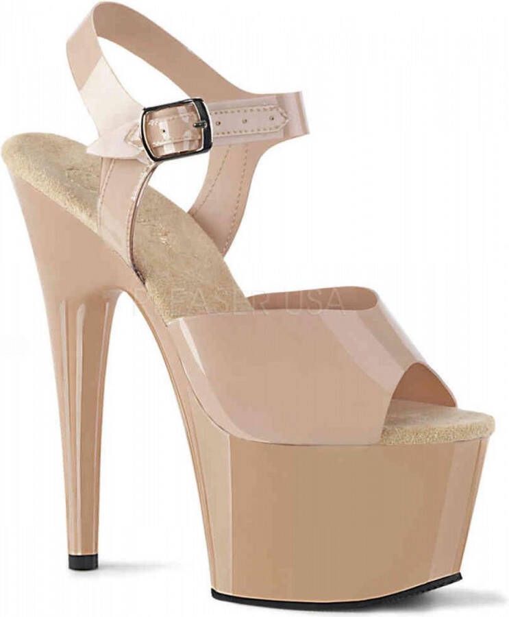 Pleaser Sandaal met enkelband 39 Shoes ADORE 708N Creme