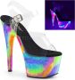 Pleaser Sandaal met enkelband Paaldans schoenen 37 Shoes ADORE 708GXY Paaldans schoenen Multicolours Transparant - Thumbnail 1