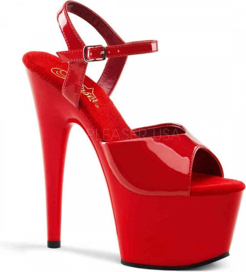 Pleaser Sandaal met enkelband Paaldans schoenen 42 Shoes ADORE 709 Paaldans schoenen Rood