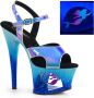 Pleaser MOON-711MER Sandaal met enkelband Paaldans schoenen Paaldans schoenen 40 Shoes Blauw - Thumbnail 1