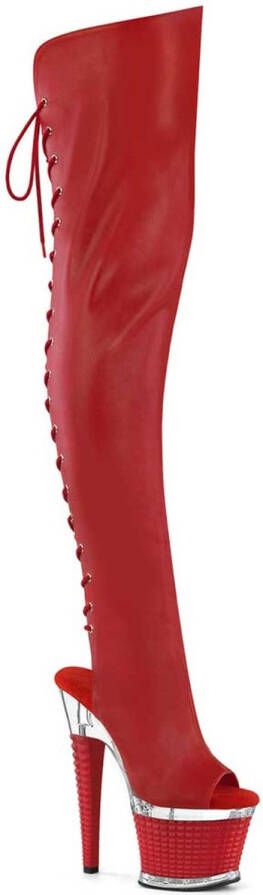 pleaser SPECTATOR-3030 Plateau Overknee Laarzen 36 Shoes Rood