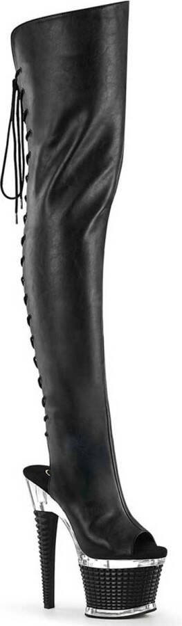 Pleaser SPECTATOR-3030 Plateau Overknee Laarzen 36 Shoes Zwart