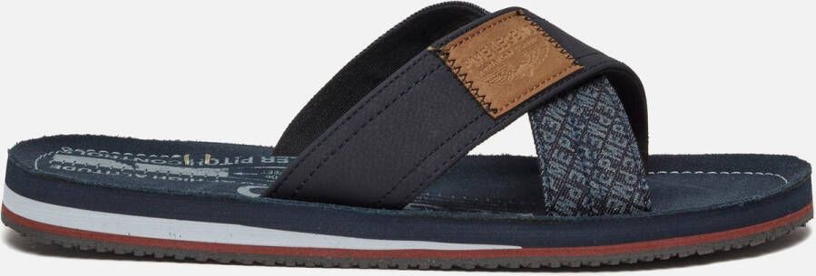 PME Legend Haig Slippers blauw Imitatieleer Heren