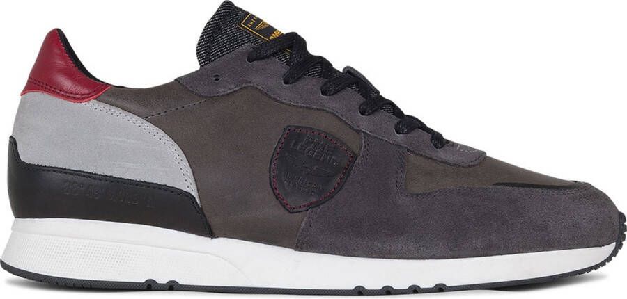 PME Legend Stijlvolle Grijze Leren Sneaker Gray Heren