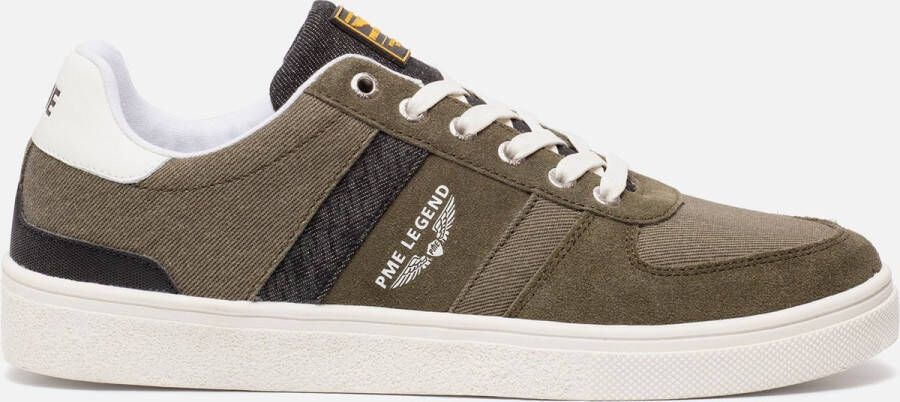 PME Legend Comfortabele groene leren sneakers met zwarte en witte accenten Green Heren - Foto 2