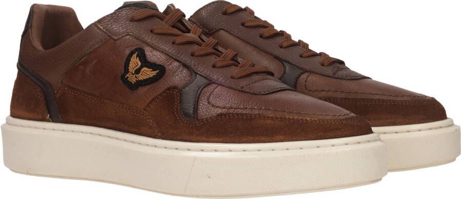 PME Legend Warme bruine leren sneaker voor heren Brown Heren