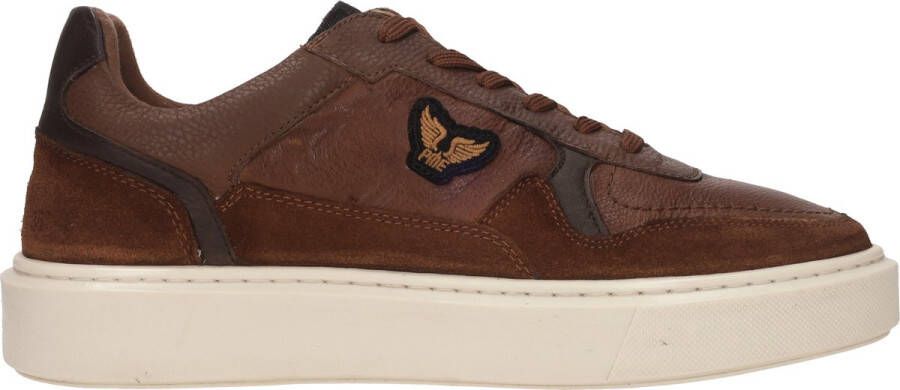 PME Legend Warme bruine leren sneaker voor heren Brown Heren