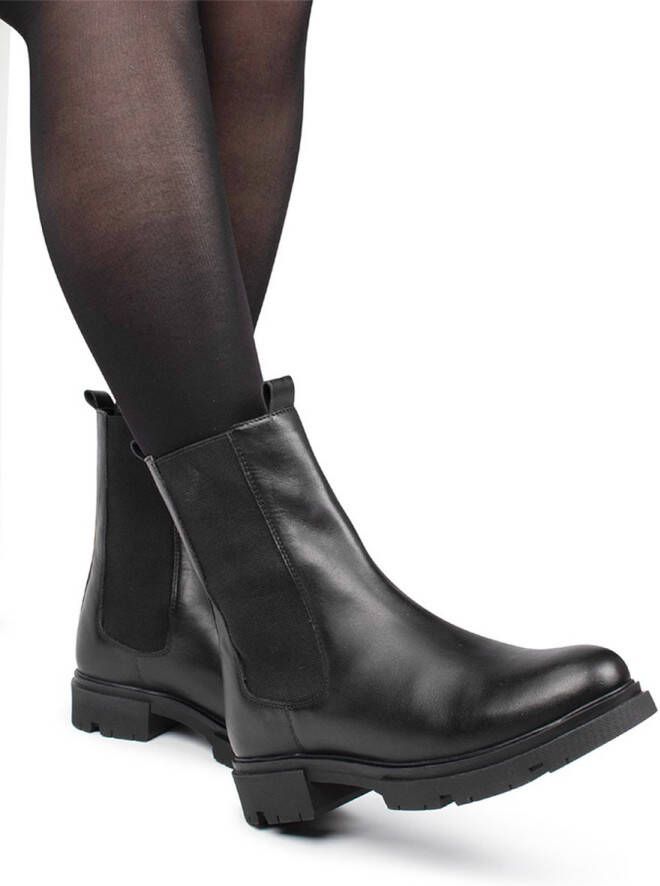 PS Poelman Sophie leren chelsea boots zwart