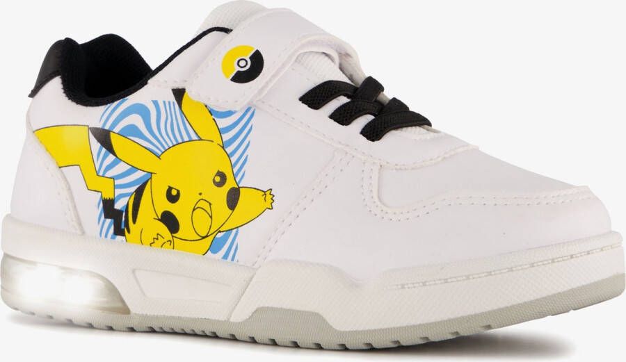 Pokémon kinder sneakers wit met lichtjes