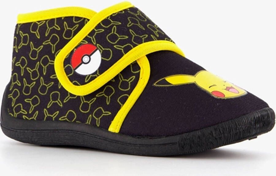 Pokémon Pikachu kinder pantoffels met klittenband Zwart Sloffen