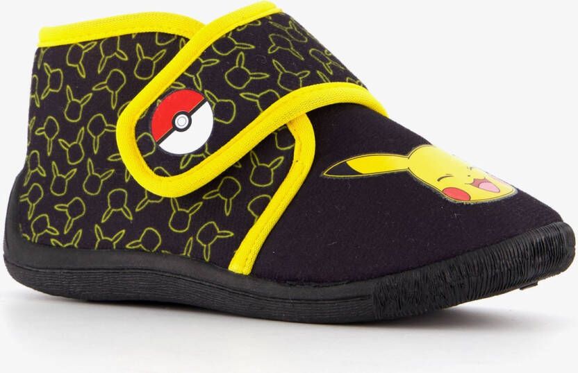 Pokémon Pikachu kinder pantoffels met klittenband Zwart Sloffen