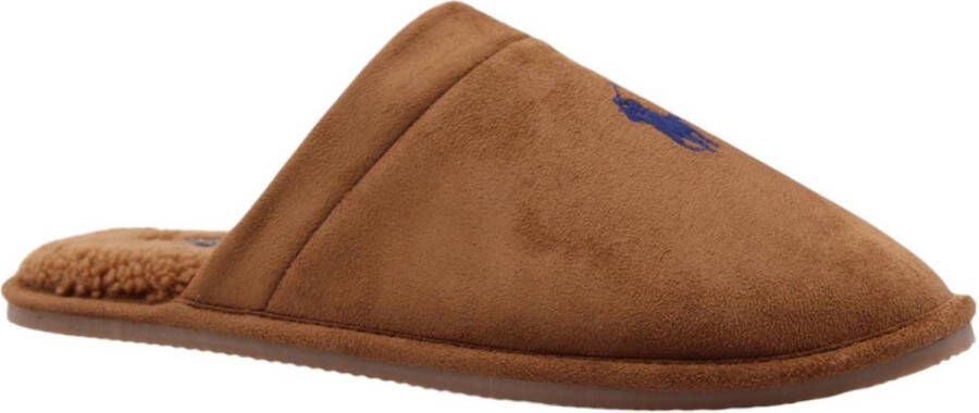 POLO RALPH LAUREN Ralph Lauren Pantoffels Heren Klarence Maat: 41 Materiaal: Suèdelook Kleur: Bruin