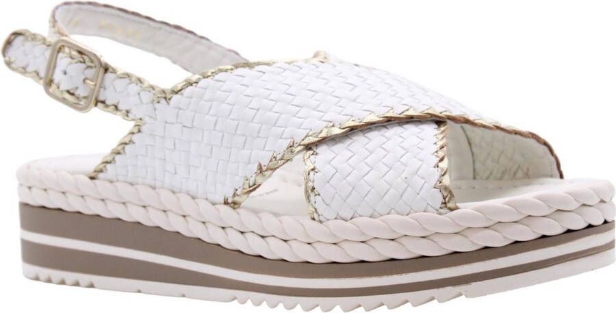 Pons Quintana Stijlvolle Platte Sandalen voor Zomerse Stijl White Dames