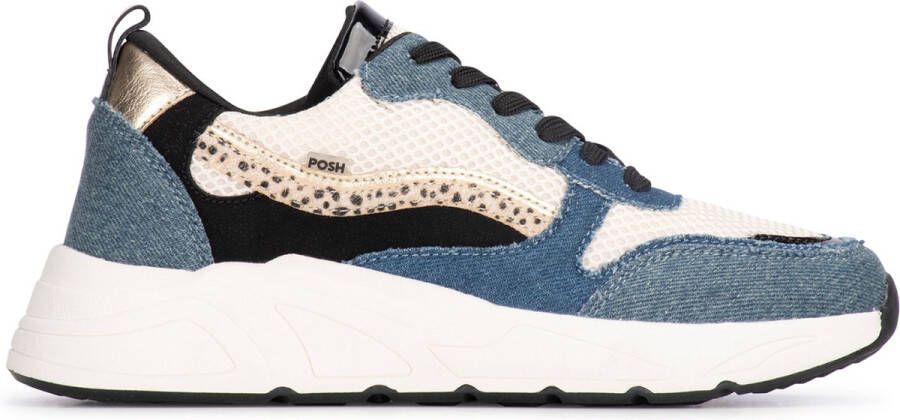 POSH by Poelman CHARLIE Dames Sneakers Licht denim