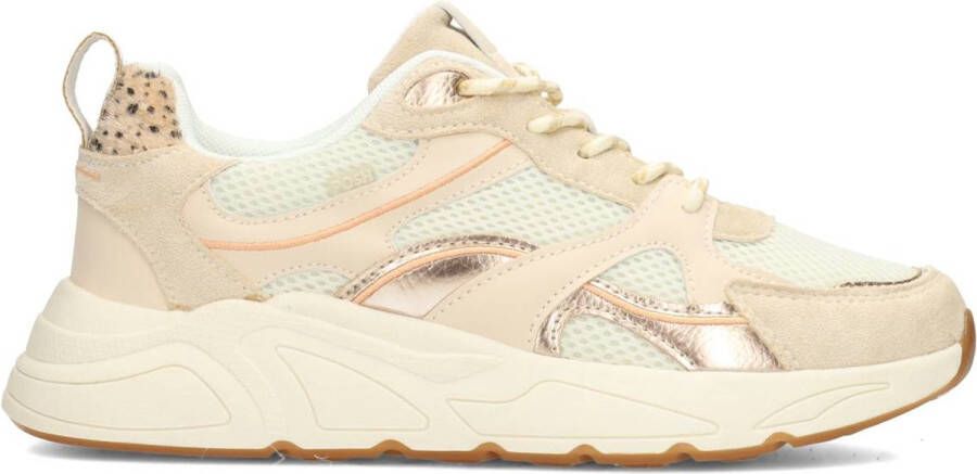 POSH by Poelman KAE Dames Sneakers Beige Met Combinatie