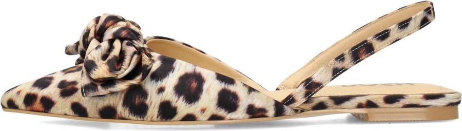 POSH by Poelman LOA Dames Slingbacks Bruin Met Dierenprint