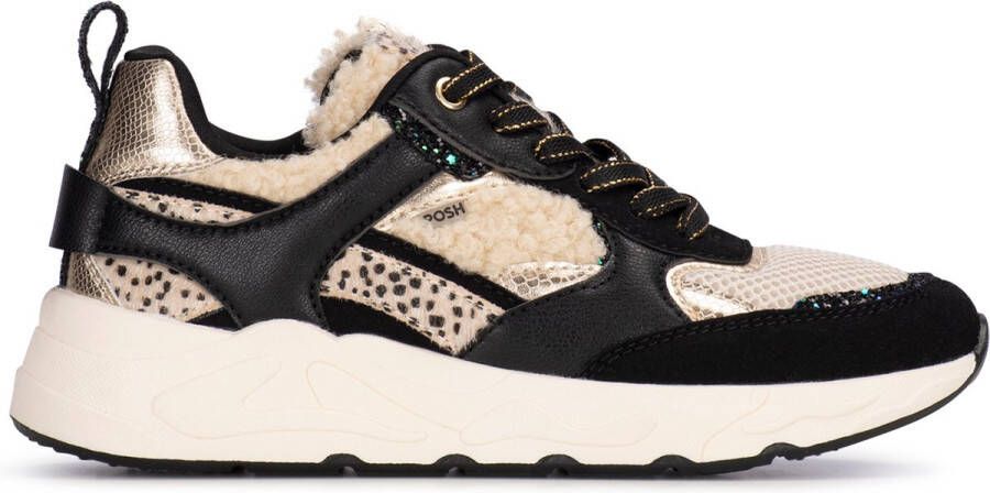 POSH by Poelman MINION Dames Sneaker Zwart met beige