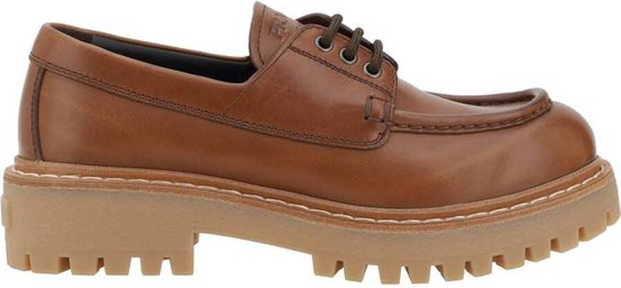 Prada Stijlvolle leren veterschoenen Brown Dames