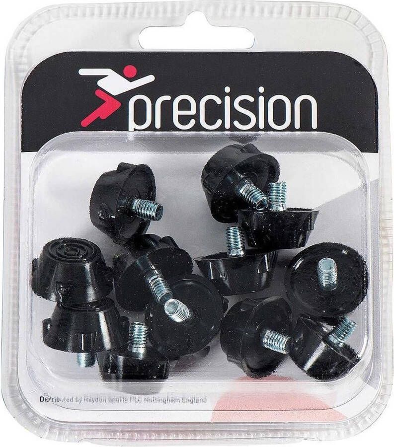 Precision Rugbynoppen rubber Ultra Flat 10 mm Zwart 10 Stuks