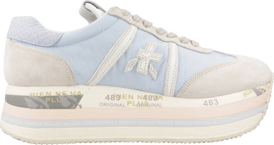 Premiata Beige Leren Sneakers Multicolor Dames